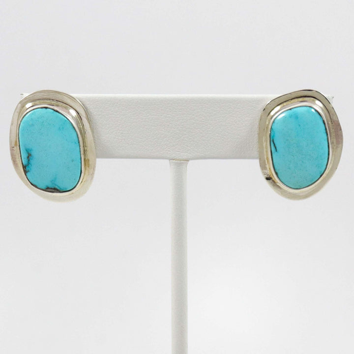 Morenci Turquoise Earrings by Tommy Jackson - Garland's