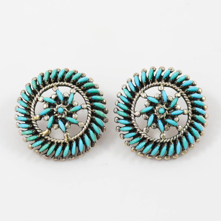 1970s Turquoise Cluster Earrings