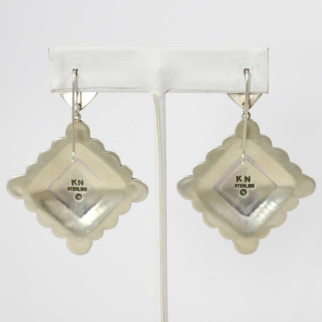 Kingman Turquoise Earrings by Karl Nataani - Garland's
