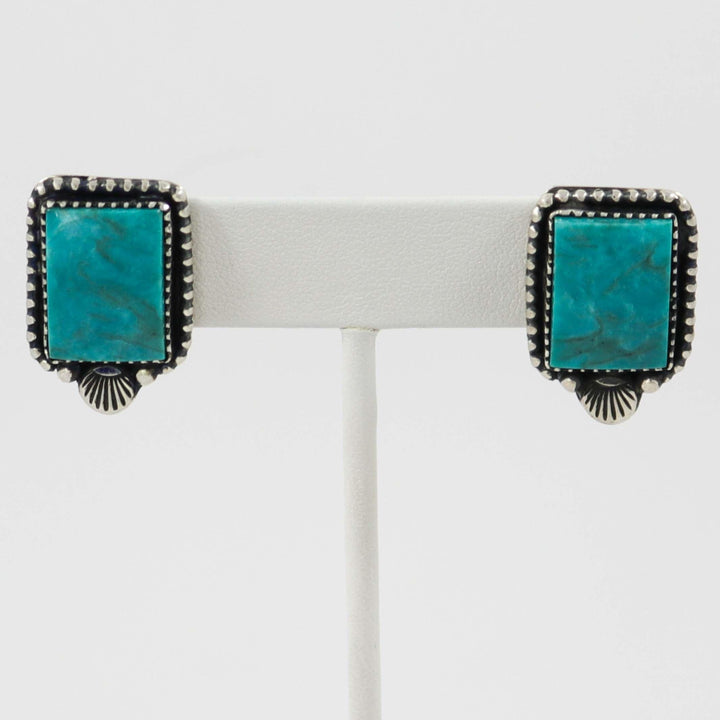 Kingman Turquoise Earrings by Jeanette Dale - Garland's