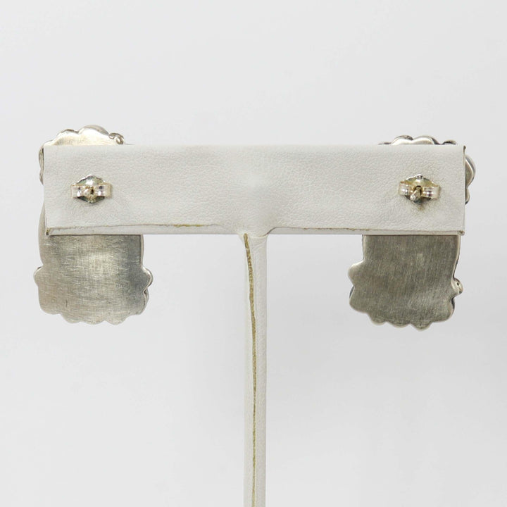 White Buffalo and Onyx Earrings