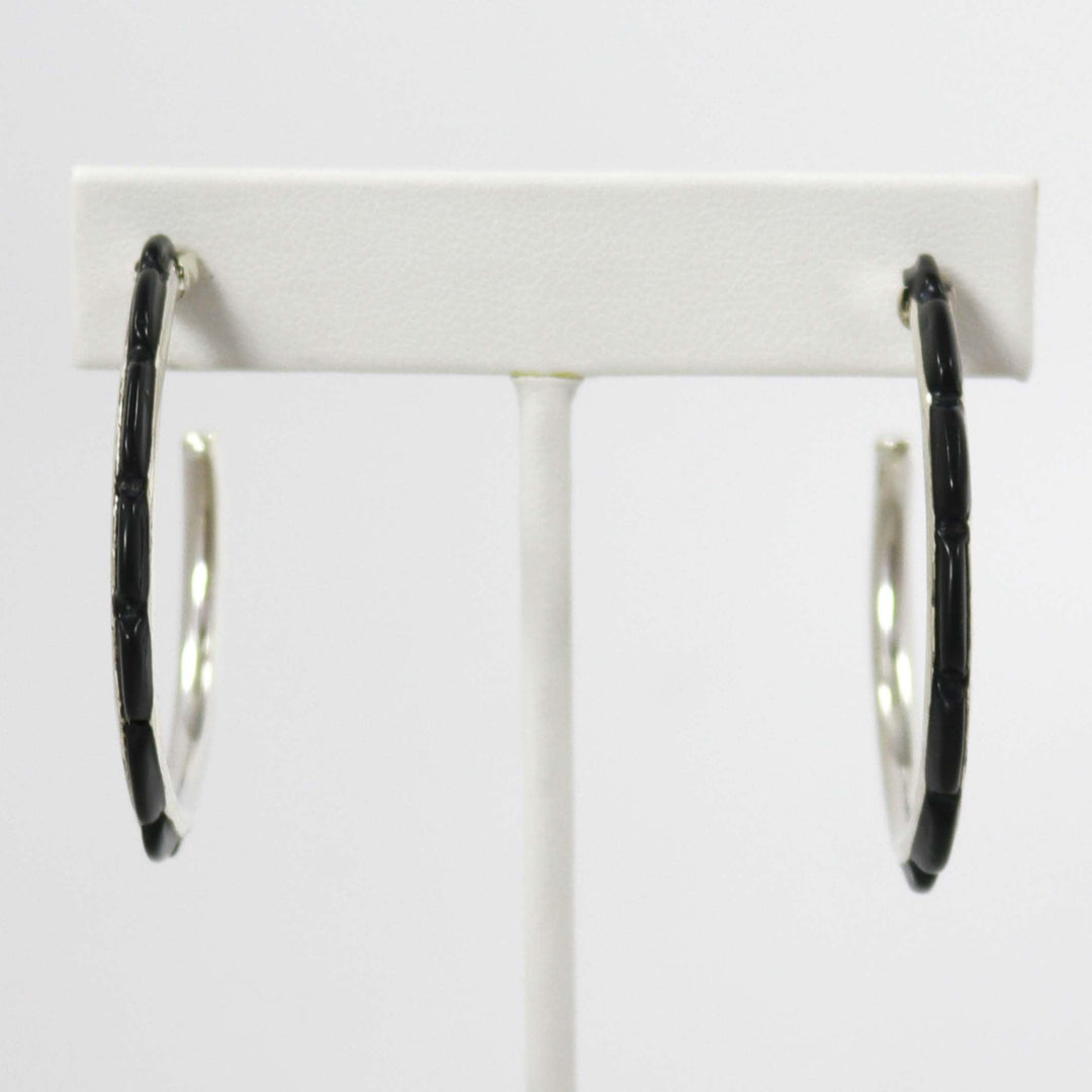 Onyx Hoop Earrings