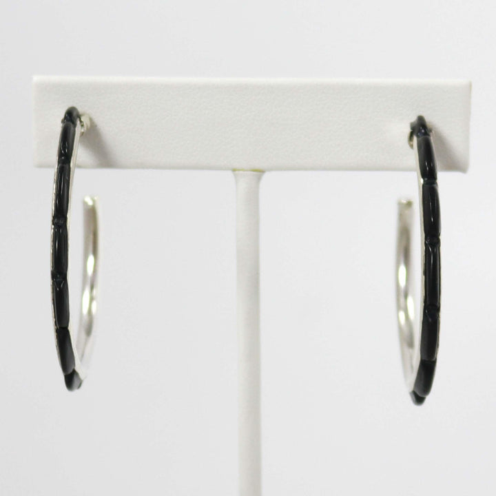Onyx Hoop Earrings