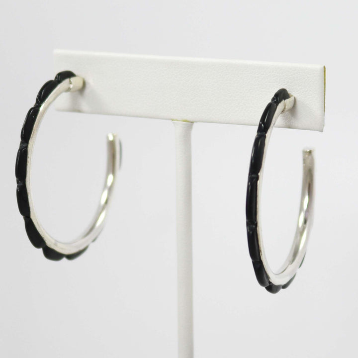 Onyx Hoop Earrings
