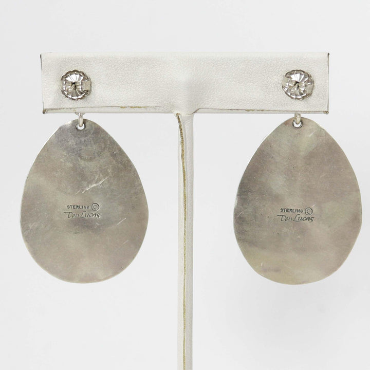 Coral and Spiny Oyster Shell Earrings