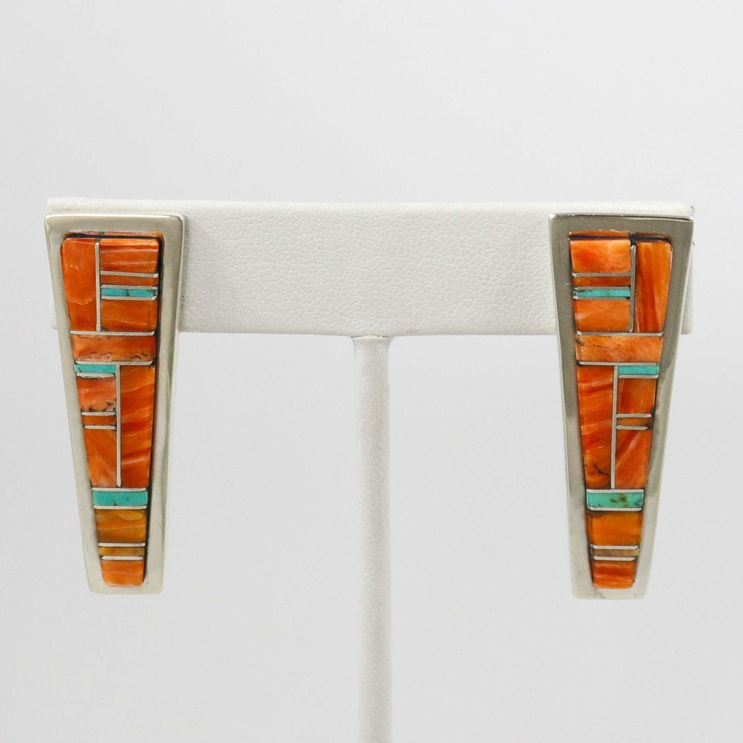 Shell and Turquoise Inlay Earrings