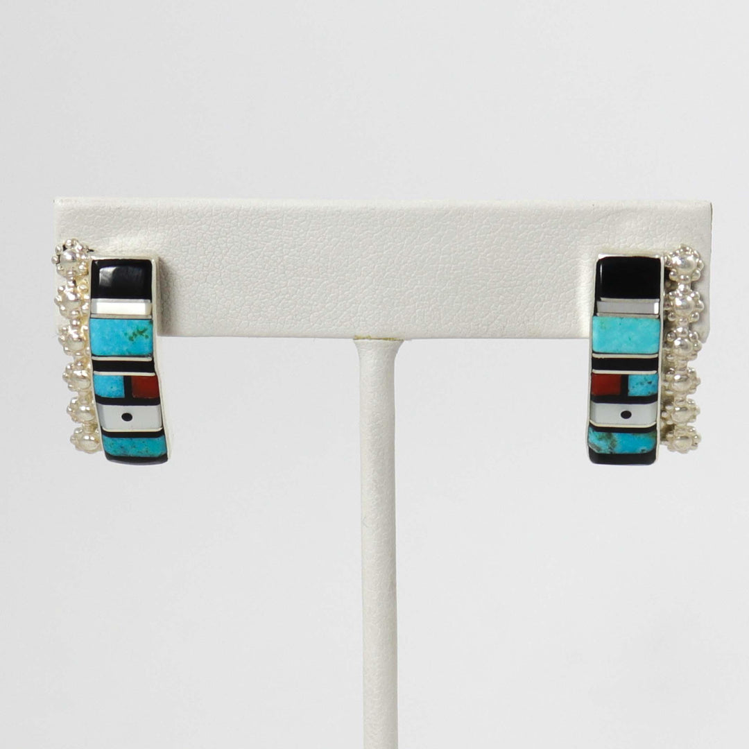 Inlay Sunface Earrings