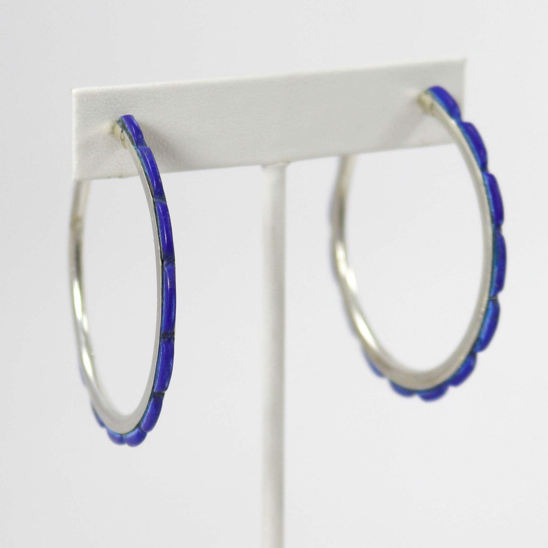 Lapis Hoop Earrings