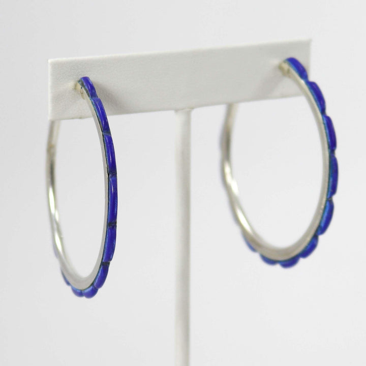 Lapis Hoop Earrings