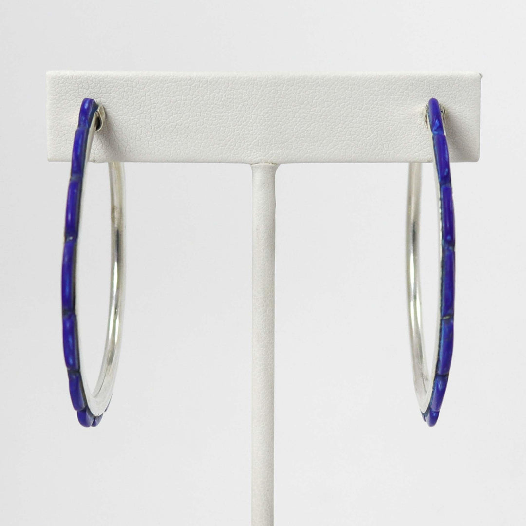 Lapis Hoop Earrings