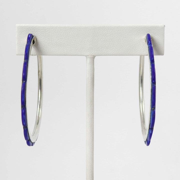 Lapis Hoop Earrings
