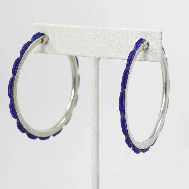 Lapis Hoop Earrings