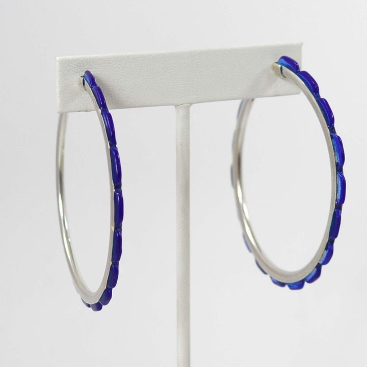 Lapis Hoop Earrings