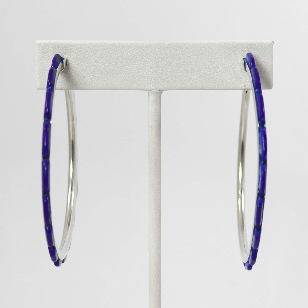 Lapis Hoop Earrings