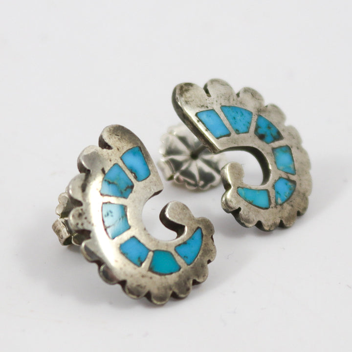 1950s Turquoise Inlay Earrings