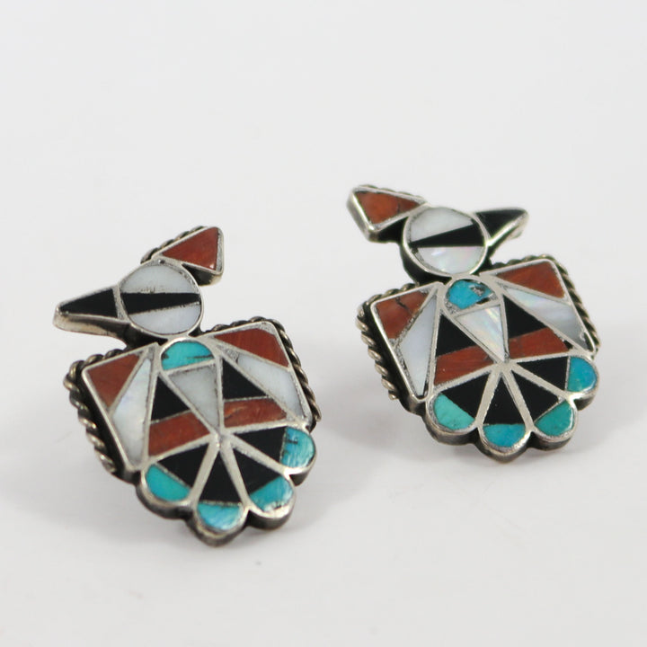 1950s Zuni Thunderbird Earrings