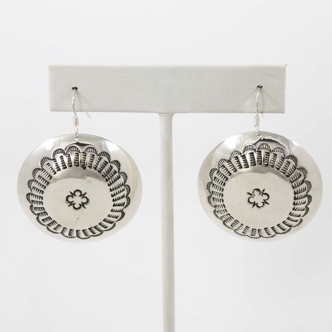 Stamped Silver Earrings