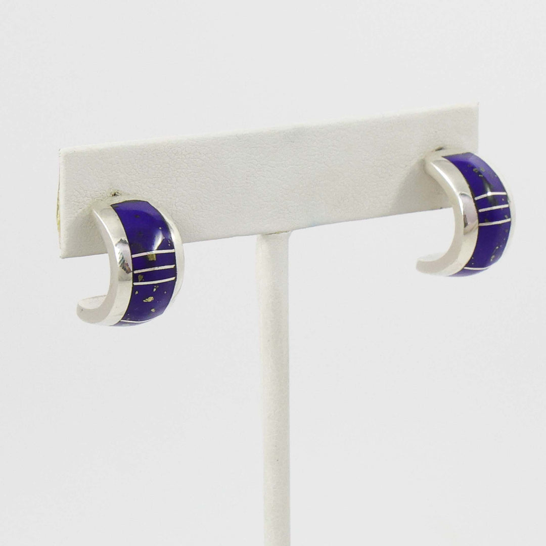 Lapis Hoop Earrings