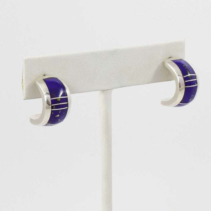 Lapis Hoop Earrings