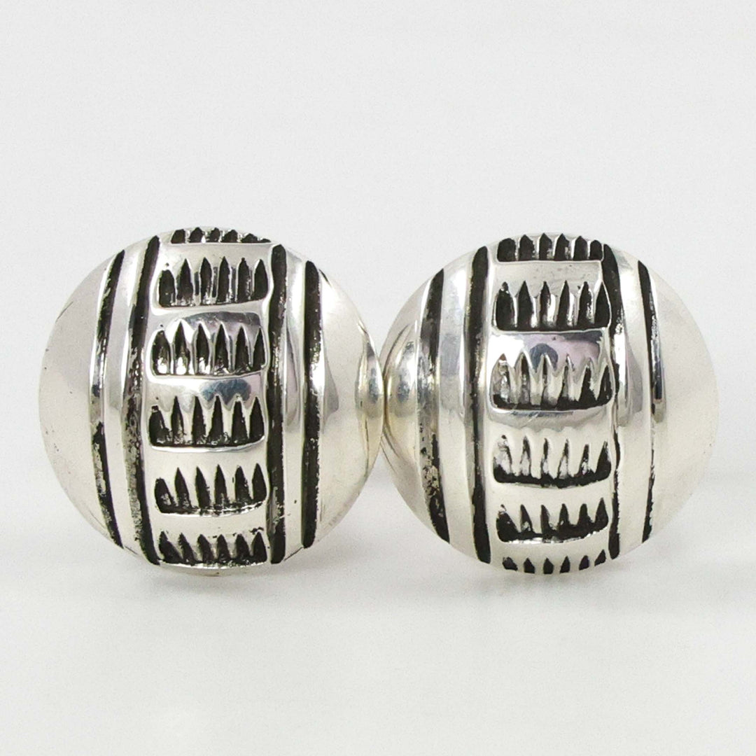 Stamped Silver Earrings