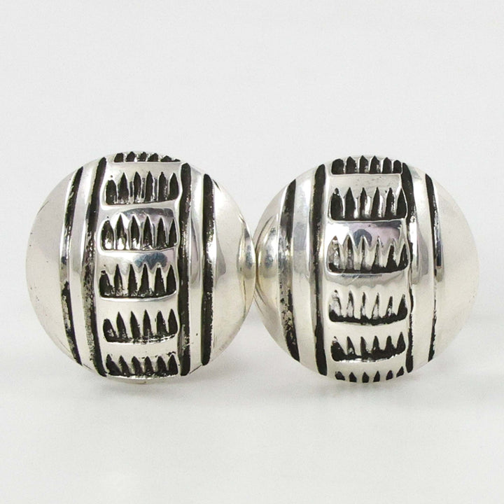 Stamped Silver Earrings