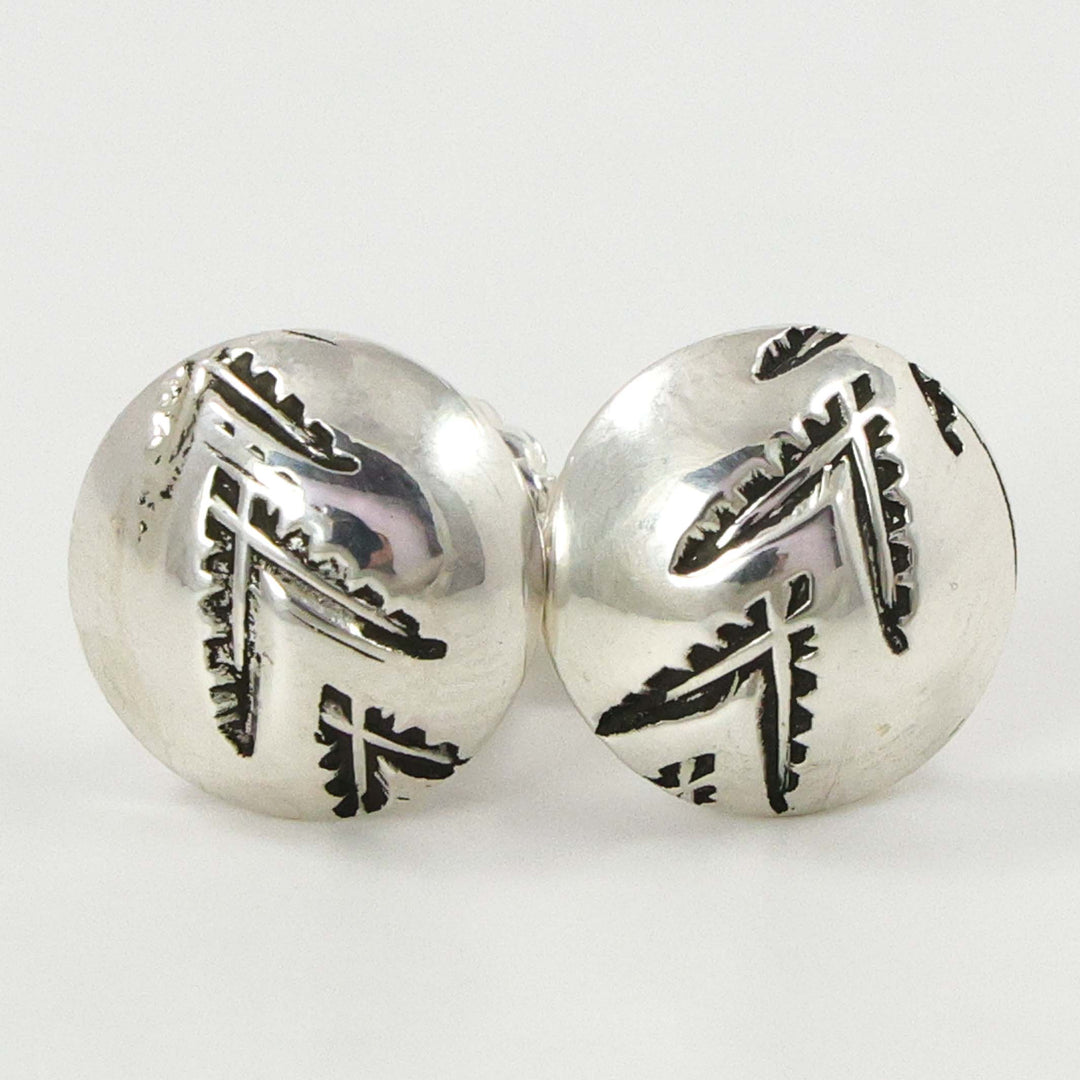 Stamped Silver Earrings