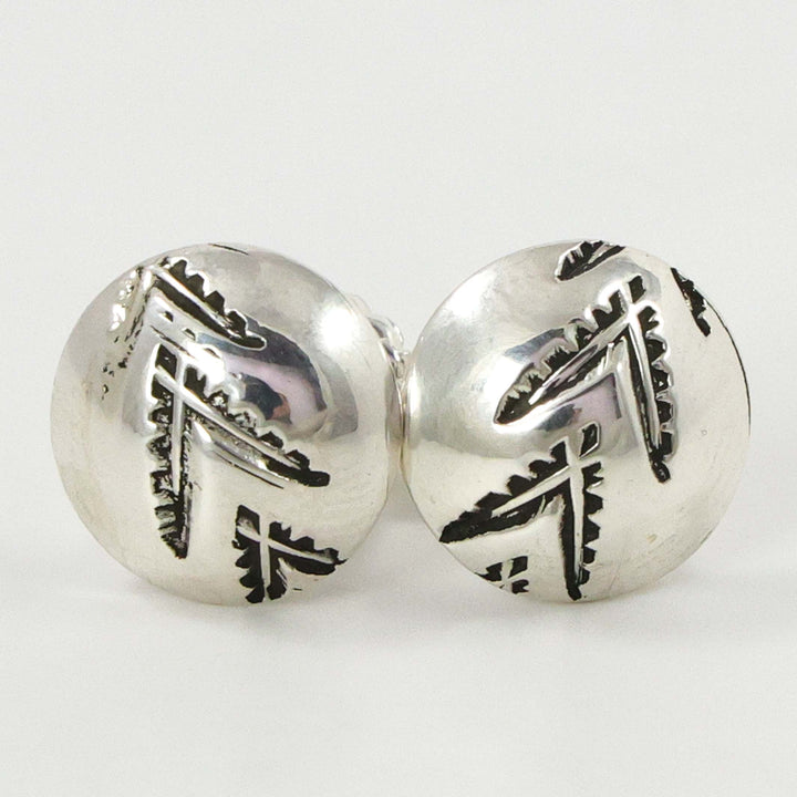 Stamped Silver Earrings