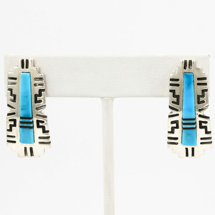 Turquoise and Jet Earrings