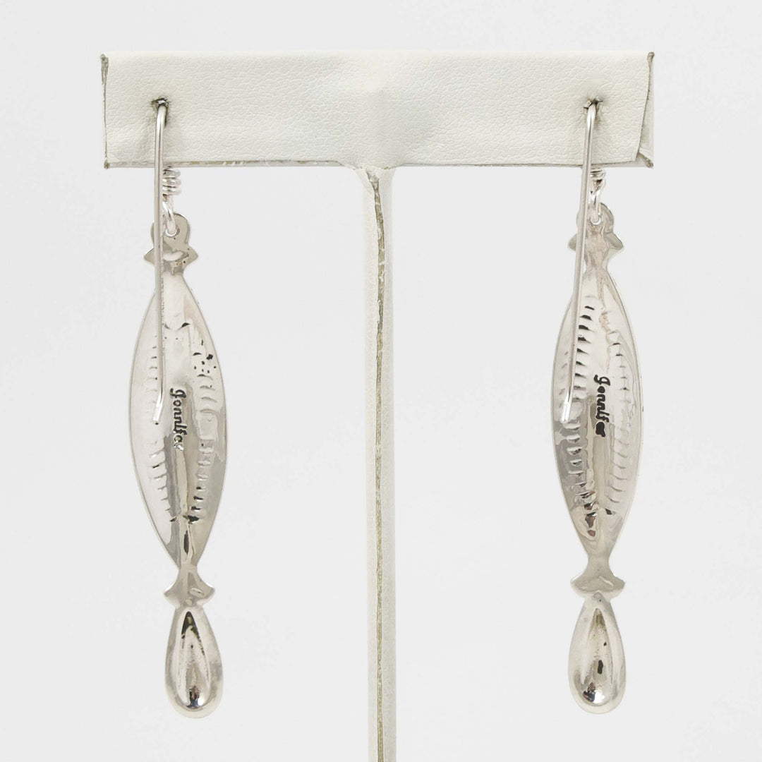 Stamped Silver Earrings