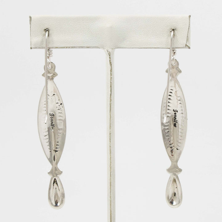 Stamped Silver Earrings