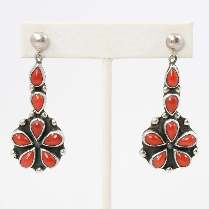 1970s Coral Earrings