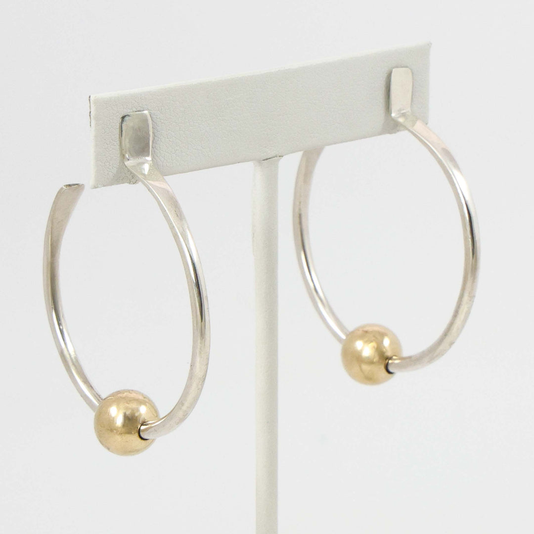 Gold and Silver Hoop Earrings