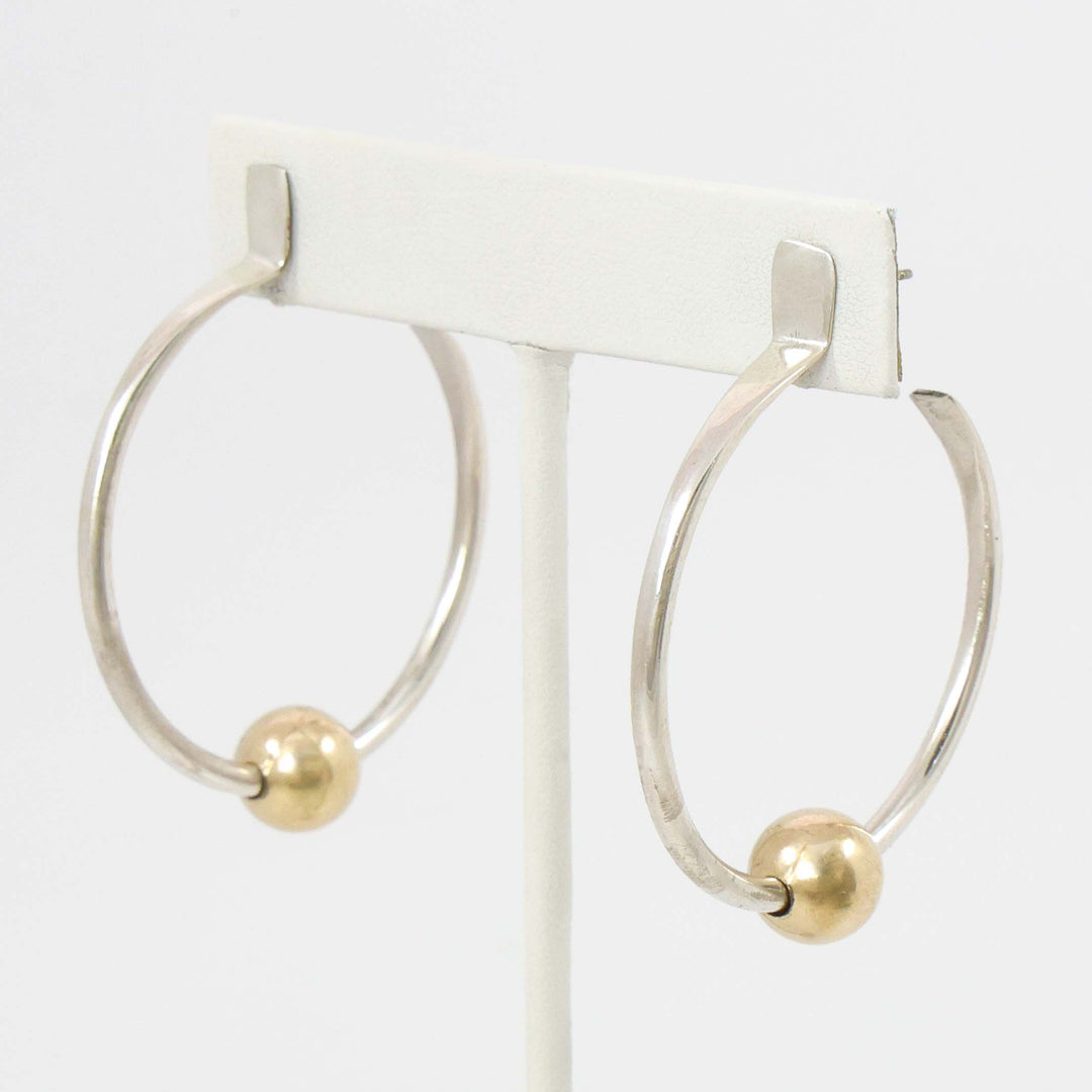 Gold and Silver Hoop Earrings