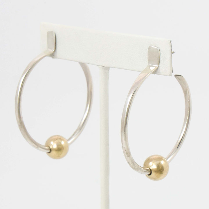 Gold and Silver Hoop Earrings