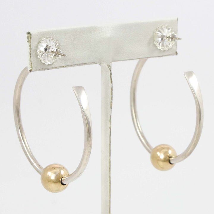 Gold and Silver Hoop Earrings
