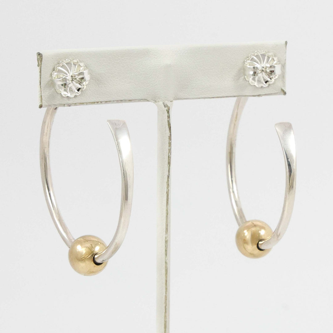 Gold and Silver Hoop Earrings