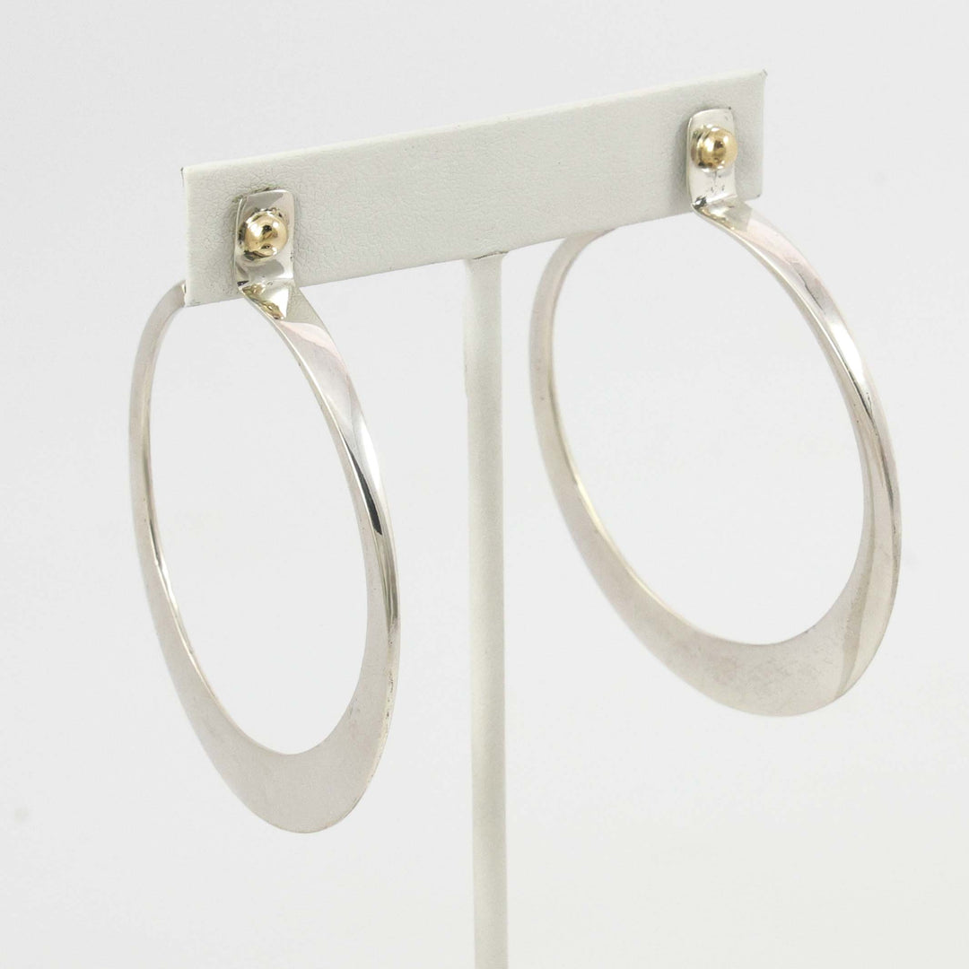 Gold and Silver Hoop Earrings