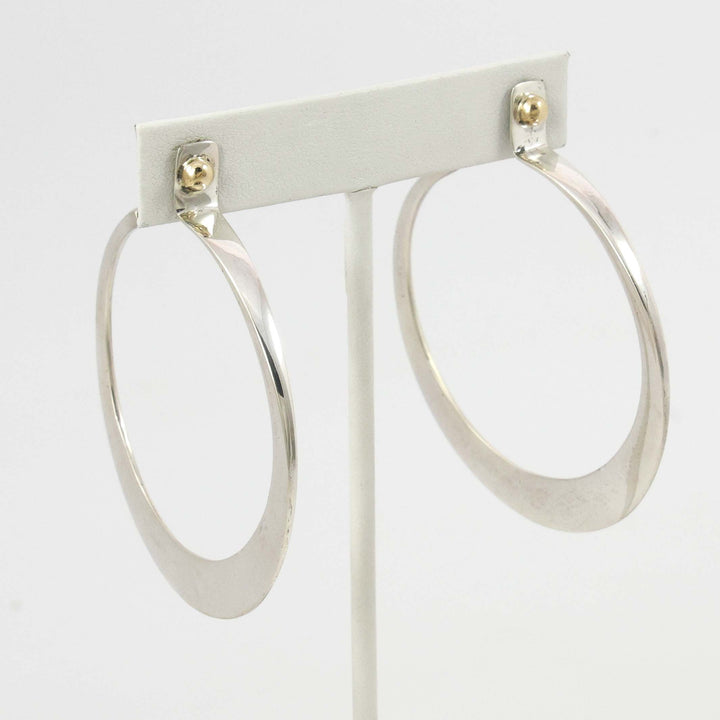 Gold and Silver Hoop Earrings