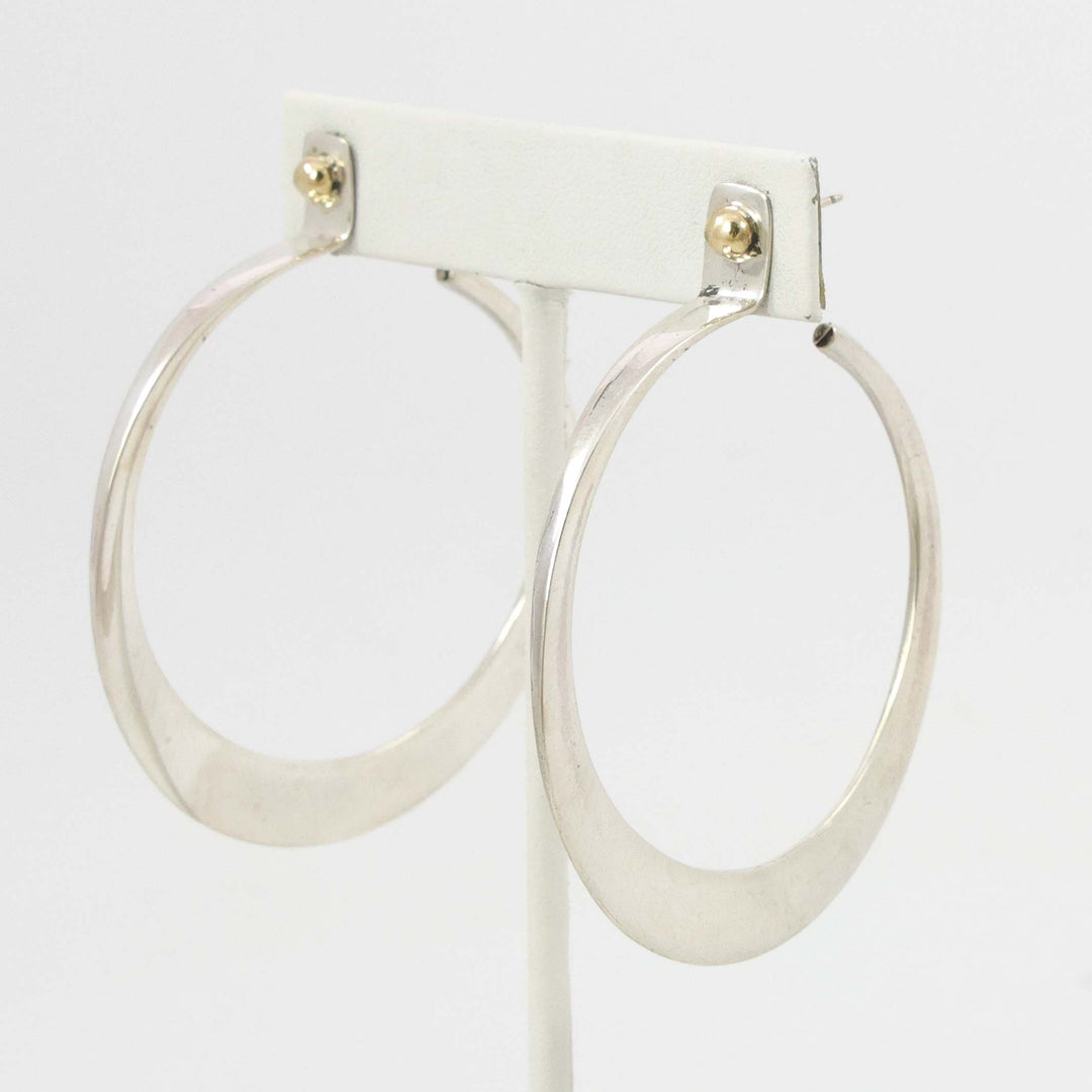 Gold and Silver Hoop Earrings