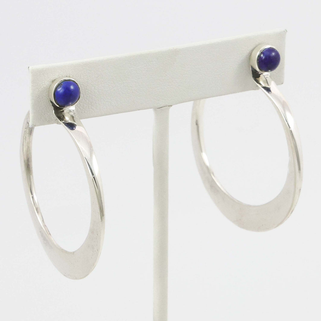 Lapis Hoop Earrings