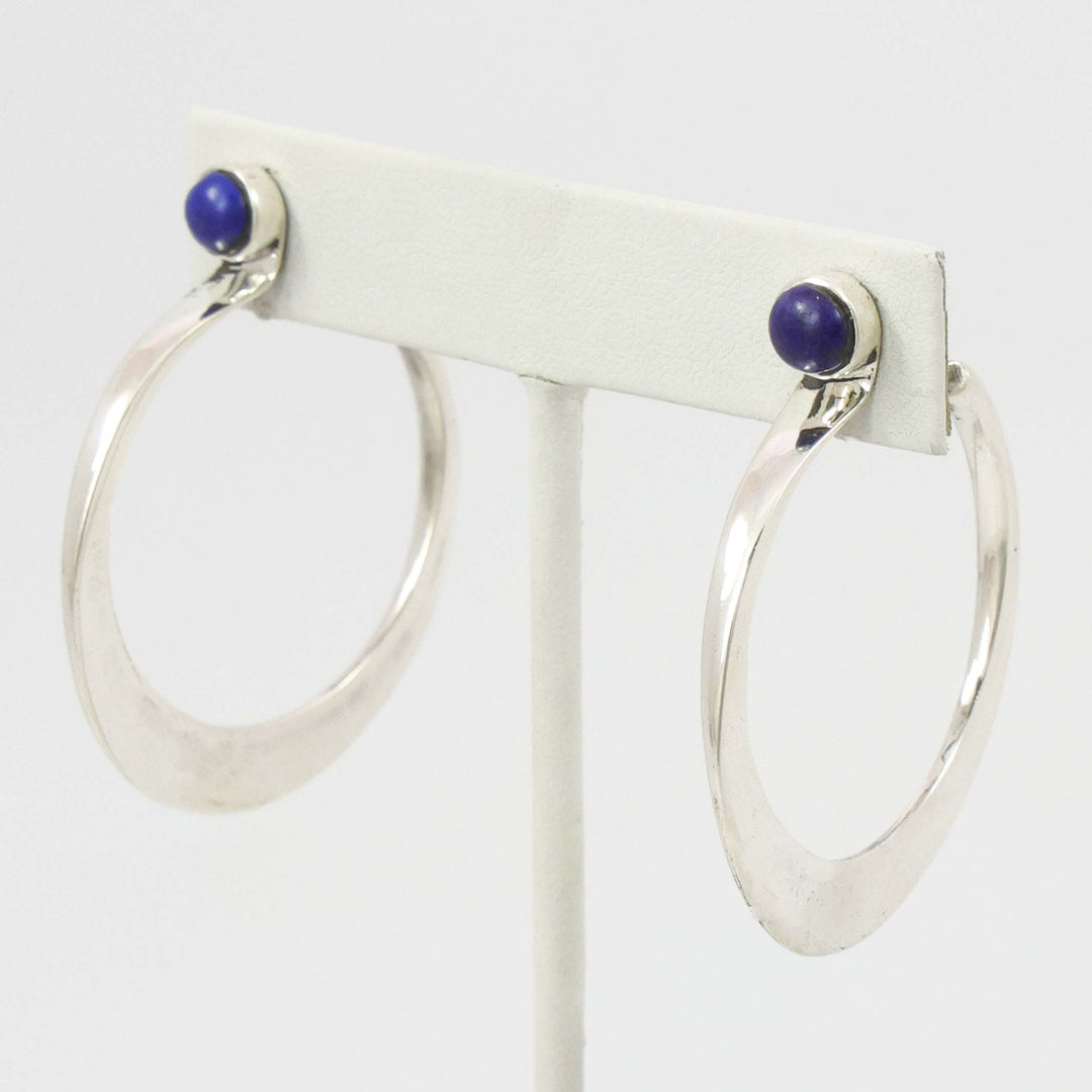 Lapis Hoop Earrings
