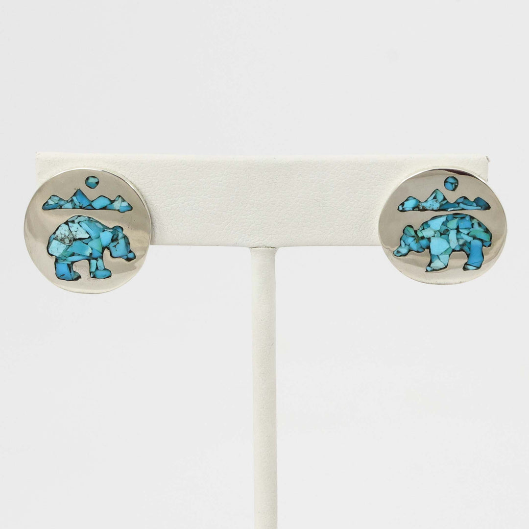 Turquoise Bear Earrings