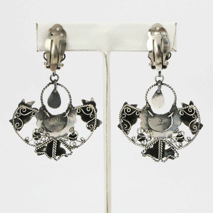 Frida Kahlo Clip Earrings