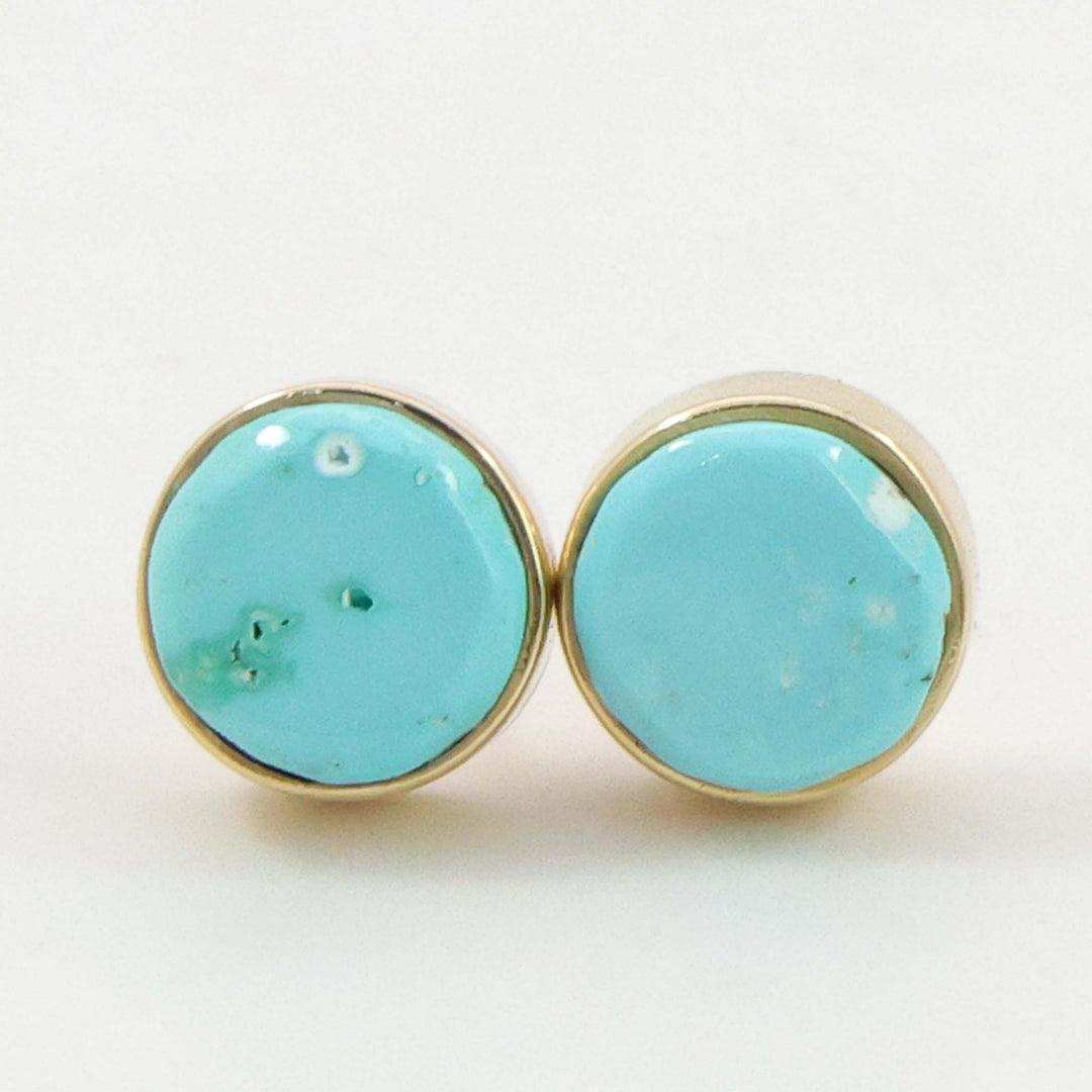 Gold Fox Turquoise Earrings