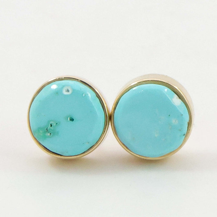 Gold Fox Turquoise Earrings