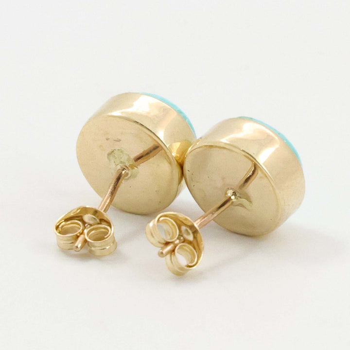 Gold Fox Turquoise Earrings