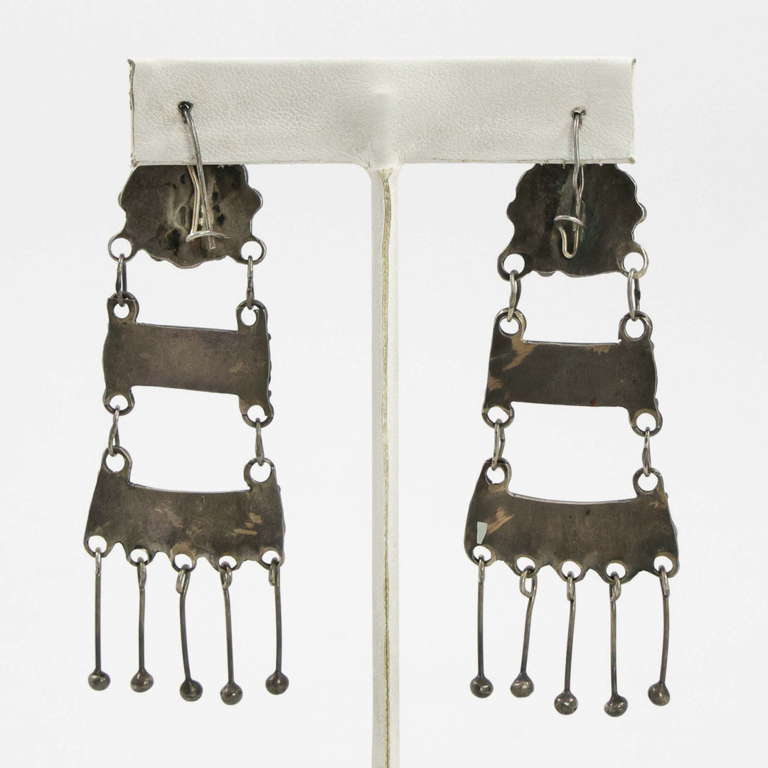 1940s Turquoise Chandelier Earrings