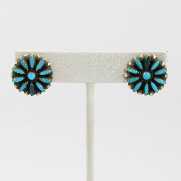 1940s Turquoise Clip Earrings