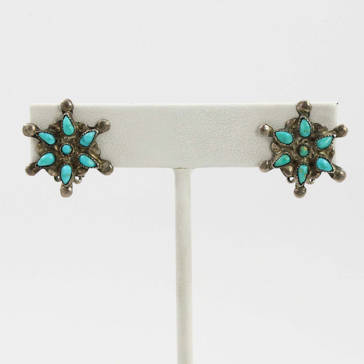 1950s Turquoise Clip Earrings
