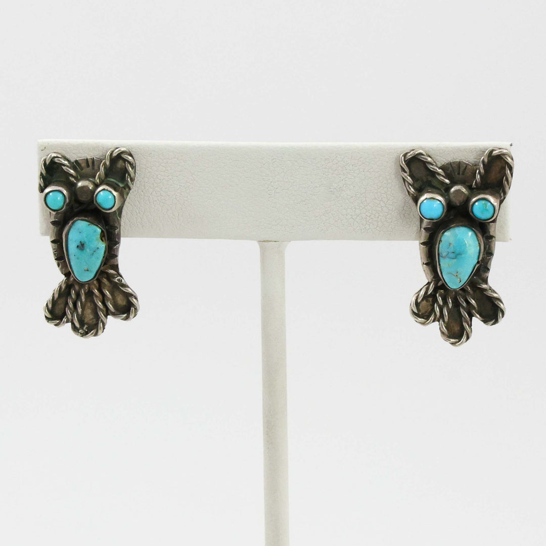 1950s Owl Clip Earrings